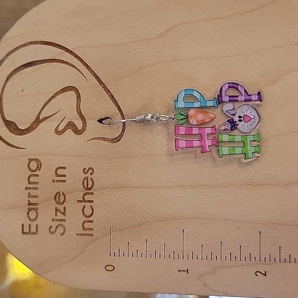 HIP HOP Easter Plaid Earrings - Picture 3 of 6